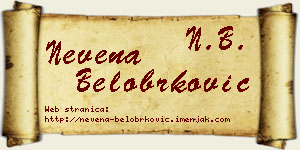 Nevena Belobrković vizit kartica